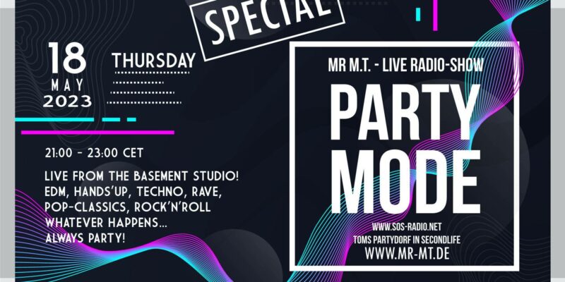 PARTYMODE -18/05/2023 21:00 Uhr SOS-Radio -VATERTAG-Special