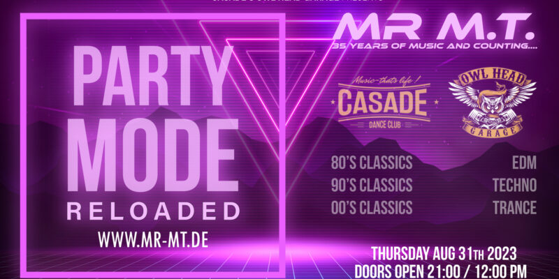PARTYMODE LIVE – Donnerstag 26/10/2023