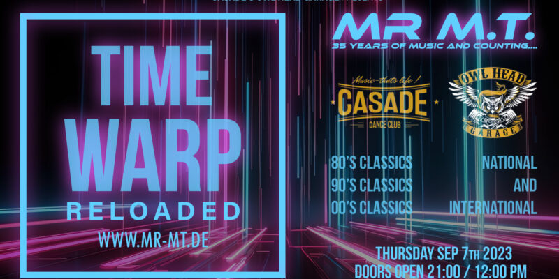 TIMEWARP-RELOADED  – 31/08/2023 – CASADE – OWL HEAD GARAGE
